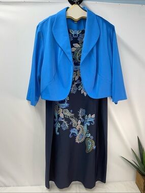 MAYA BROOKE PAISLEY SHEATH DRESS WITH JACKET FTL-06-054